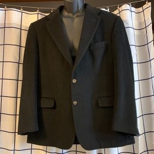 W.H. Belk Black 100% Cashmere Blazer 44 Reg